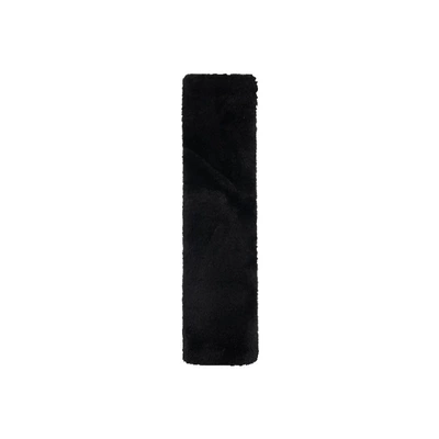 Blue Rain seat belt shoulder pads, simple Seat belt shoulder pad - rabbit-fur-shoulder-pads-black
