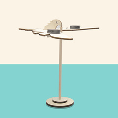 Science and technology small production balance bird handmade DIY center of gravity eagle scientific experiment equipment wooden assembled toys