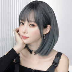 歐爍廠家批發假髮女日系空氣劉海bobo頭套時尚齊肩齊劉海假髮頭套