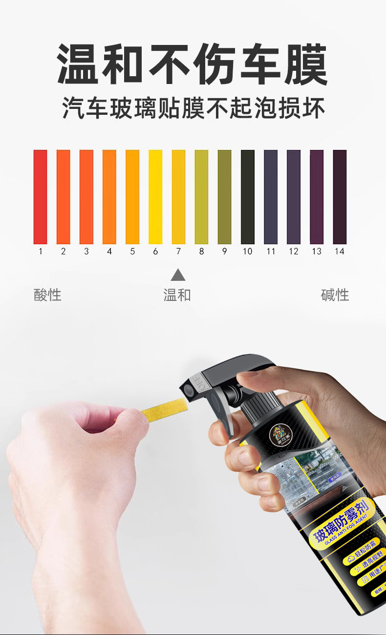 Car Glass Anti-Fog Spray, Long-Lasting Spray for Windshield and Rearview Mirror, Anti-Rain Spray for Car Windows, Defogging Spray for Interior Windows