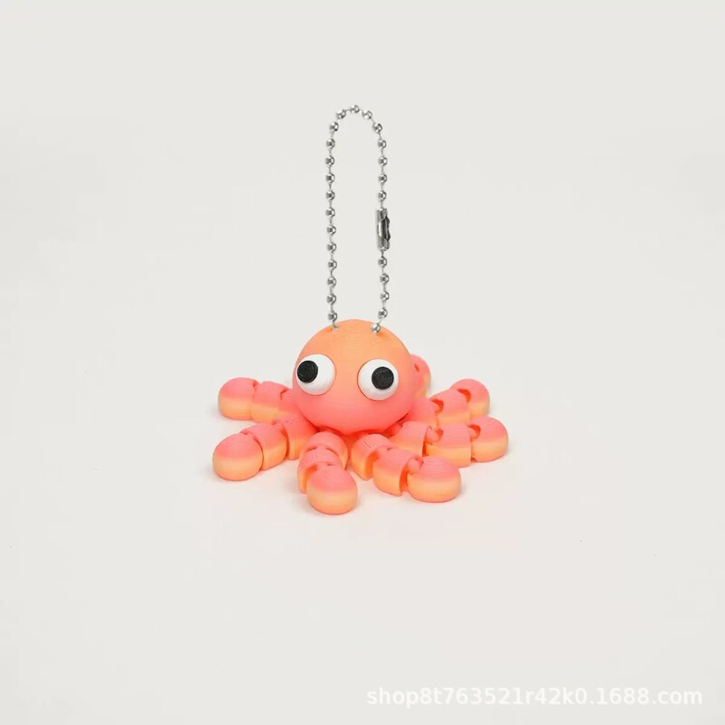 3D Printed New Popular Octopus Pendant, Cute Keychain, Multi-Color Movable Jointed Toy, Childlike Fun 3D Printed New Popular Octopus Pendant, Cute Keychain, Multi-Color Movable Jointed Toy, Childlike Fun