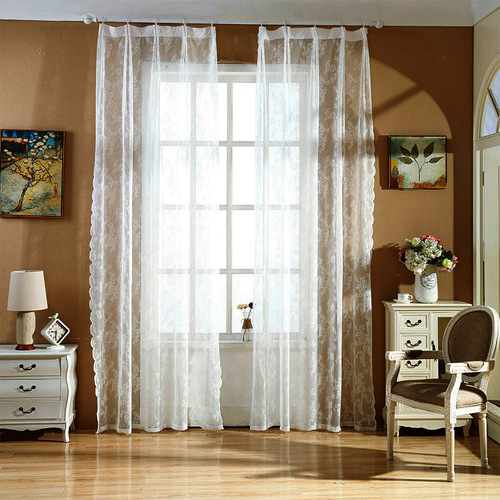 Product minimalist fresh breathable light-blocking curtain for bedroom balcony white sheer curtains