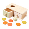 Wooden teaching aids Montessori for boxes for kindergarten with coins, toy, science and technology, early education