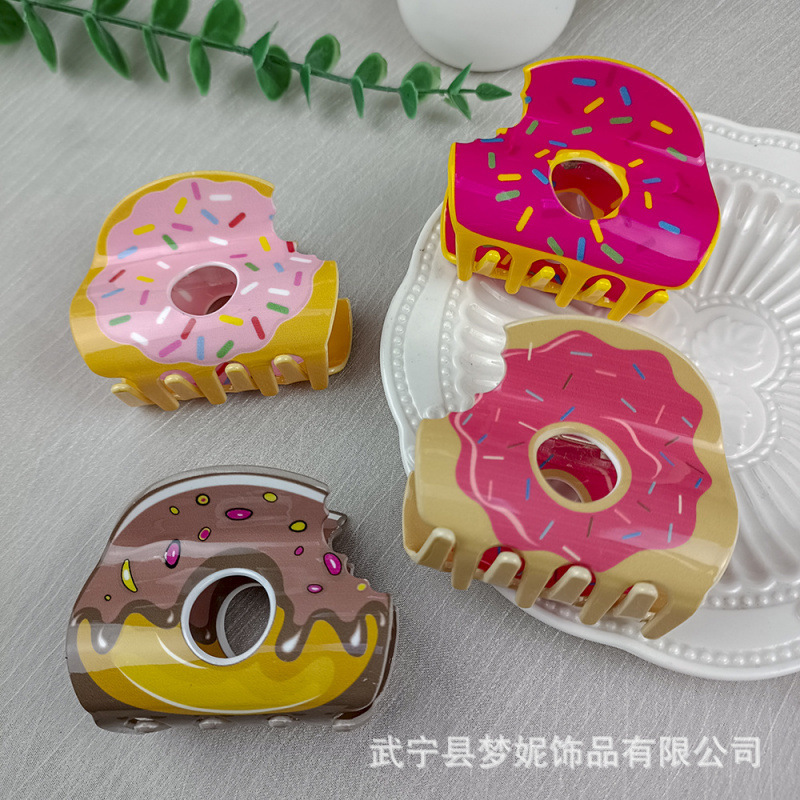 New Food Donut Print Cute Clip Half-Tied Hair Shark Clip Headband Hair Clip Hair Clip Little Girl Clip New Food Donut Print Cute Clip Half-Tied Hair Shark Clip Headband Hair Clip Hair Clip Little Girl Clip