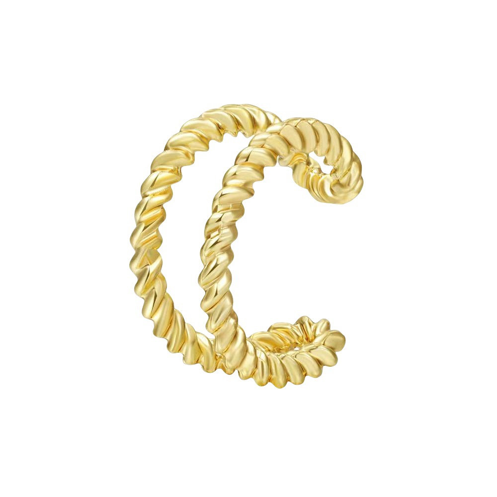 Oredos para damas creativas europeas y americanas Pendientes enrollados en espiral de cartílago no poroso Pendientes de clip de oreja de aleación ajustable para mujer