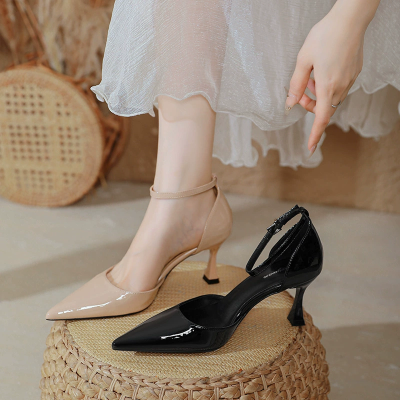 Баотоу сандалии женские летние 2025 новый большой размер 4142 обнаженные туфли на высоких каблуках на каблуках