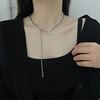 Brand trend necklace with letters, long accessory suitable for men and women, simple and elegant design