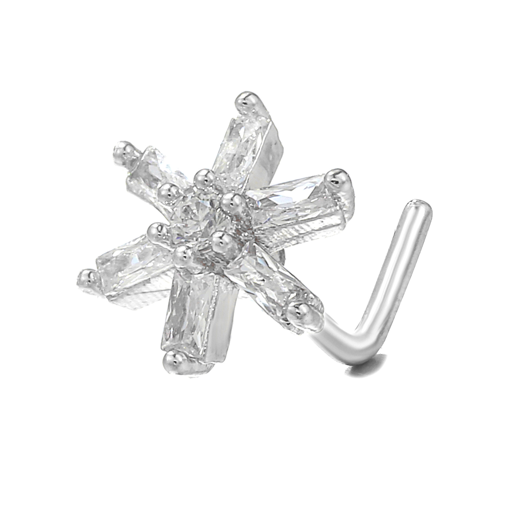 Fashion Geometric Copper Plating Zircon Nose studs 1 Piece