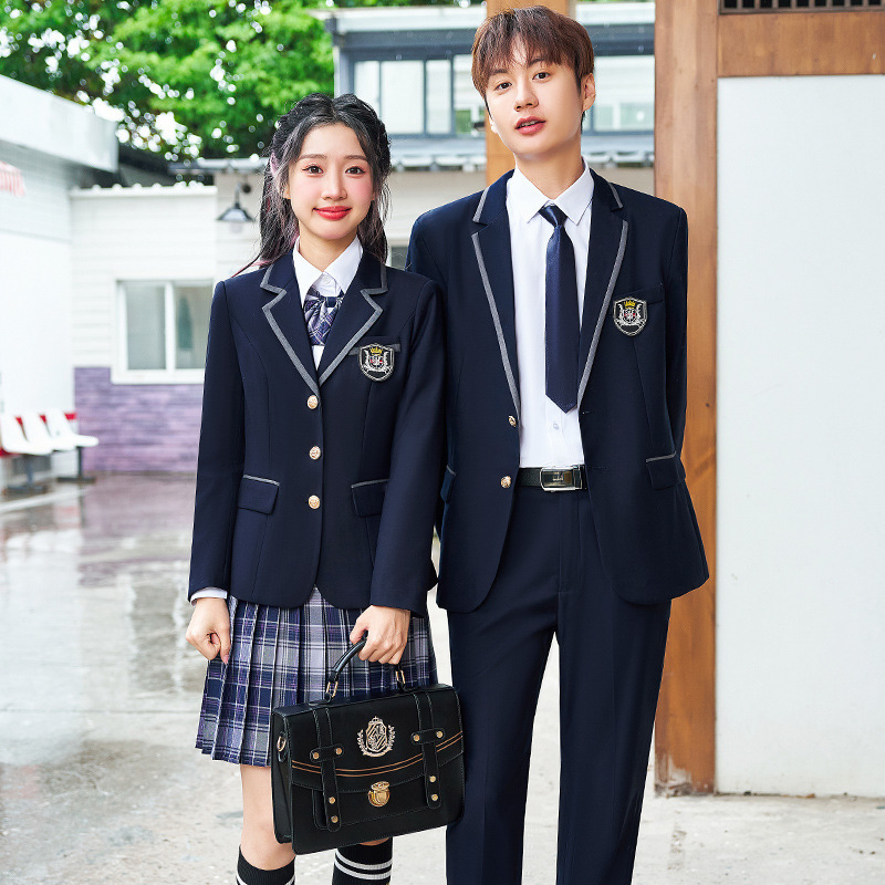 Student Suit suit College Style British Men's and Women's Jk Uniforms Class Clothes Kindergarten Teachers Work Clothes Speech Clothes Dress