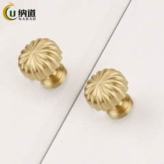 New Chinese style solid brass drawer handle, European modern wardrobe gold single hole cabinet hardware, wholesale