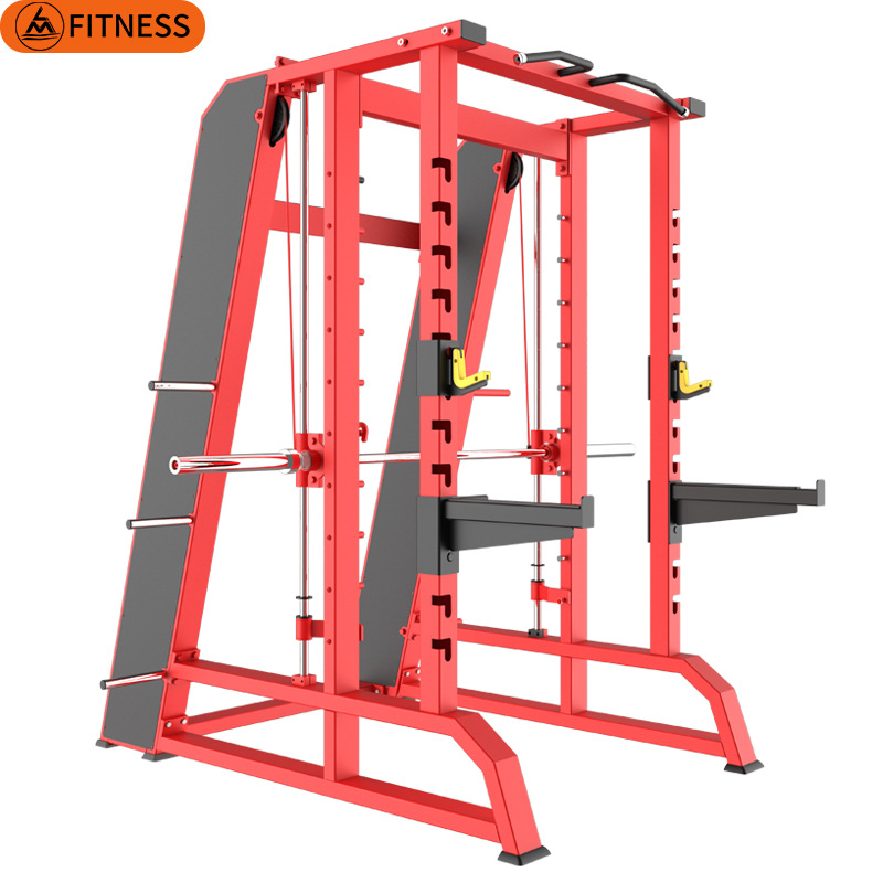 Banco de Pesas Multifuncional Smith, Soporte para Pesas, Soporte para Sentadillas, Equipo de Gimnasio, Juego Completo