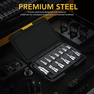 13-Piece Imperial Hex Socket H-Type Press-Fit Socket Bit Set Screwdriver Set