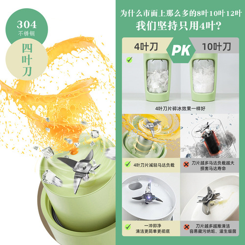  New Cross-border Juicer Juicer Home Charging Small Ice Crushing Electric Juicing Cup Portable Juicer