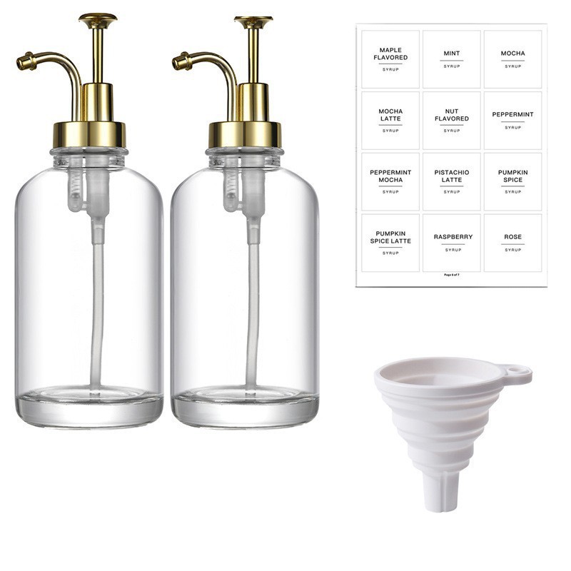 Amazon Nordic 500ml insins loción de prensa de viento hotel desinfectante de manos botellas de vidrio caseras