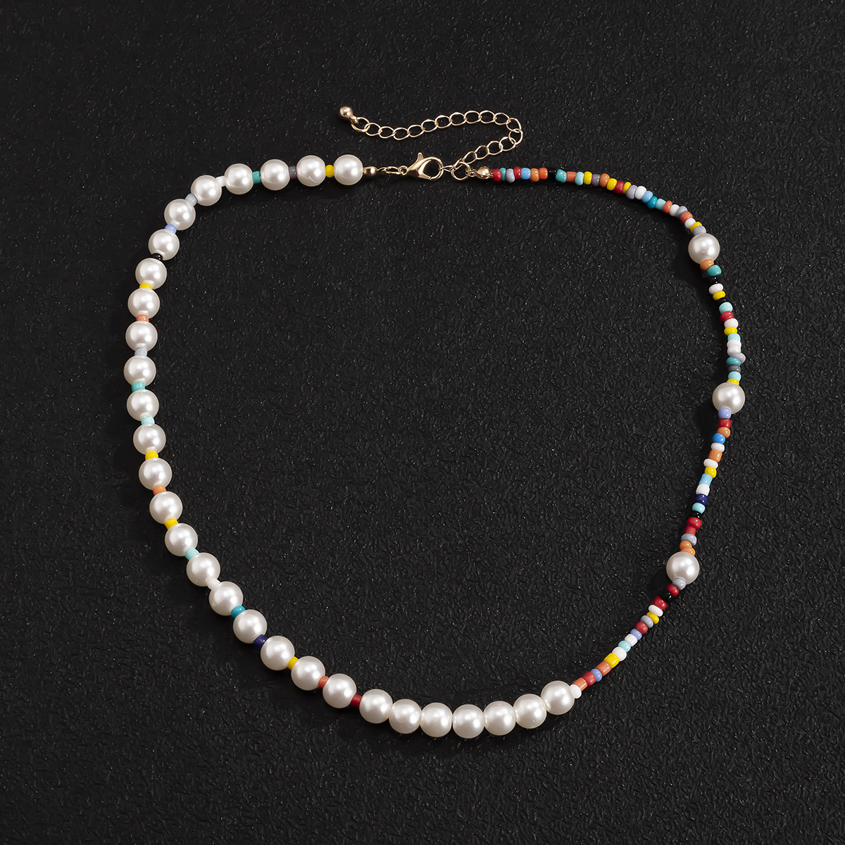 1 Piece Vacation Multicolor Artificial Pearl Seed Bead Beaded Menu0027S Necklace
