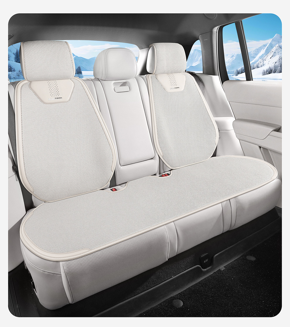 2026 Ice Linen Breathable Four-Season Universal Car Seat Cushion Small Three-Piece Set Seat Cushion Square Cushion Butt Cushion