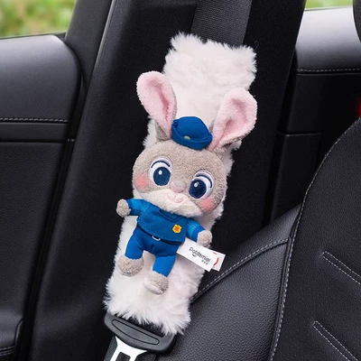 Shoulder Pad Car Seatbelt Sürətlər qutusu və əl tormozu başlıqları - shoulder-pads-long-white-velvet-genuine-q-cute-judy-single