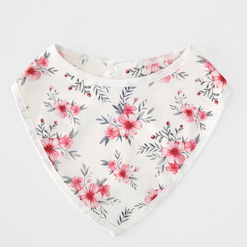 Baby toallas de saliva baby toallas triangulares tipo buckle delantal primavera y otoño a prueba de viento calor doble capa transfronteriza Amazon al por mayor