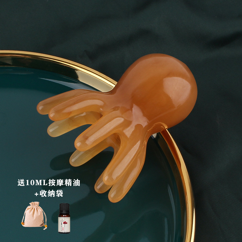 Pein de masaje de pulpo de ocho garras de cabeza masajeador de meridianos agarrar puntos de acupuntura