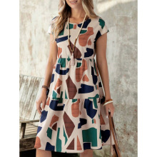 L 36650 Elegant printed fashion women's dress ����ӡ��ʱ��Ů