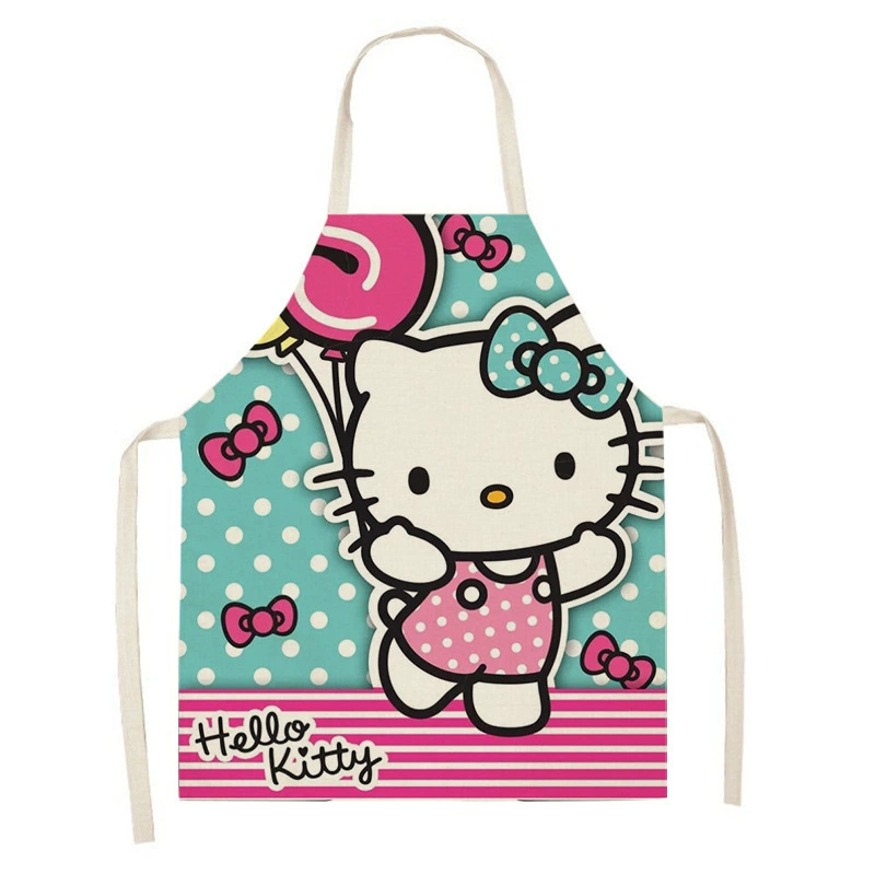 Детский фартук (Hello Kitty), фуксиновая цифровая печать, несменяемый, размеры 47×38 / 68×55 см