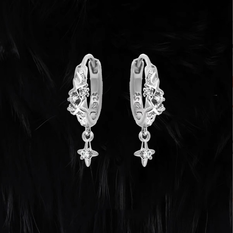 Simple aire frío zircón aretes de aretes de nicho para hombres y mujeres aretes de alta sensación joyas de aretes