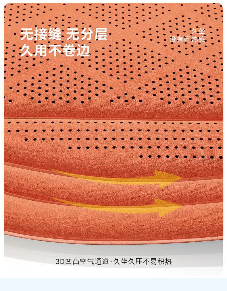 Car seat cushion made of latex cotton and suede, breathable and suitable for all seasons, universal seat cover for driver and rear seats, eco-friendly and cooling pad