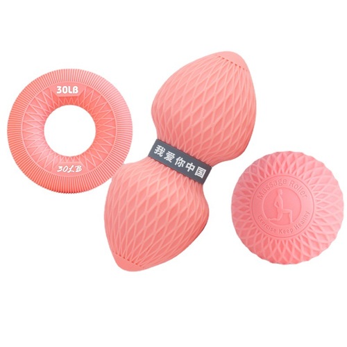 Manufacturer Direct Supply Bird's Nest Set Haoqiang Silicone Fascia Ball Peanut Silicone Grip Ball Set Portable Exercise Equipment
