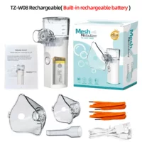Портативный меш-небулайзер TZ-W07/TZ-W08, тонкая аэрозоль 3,7 мкм, USB/AA или перезаряжаемый