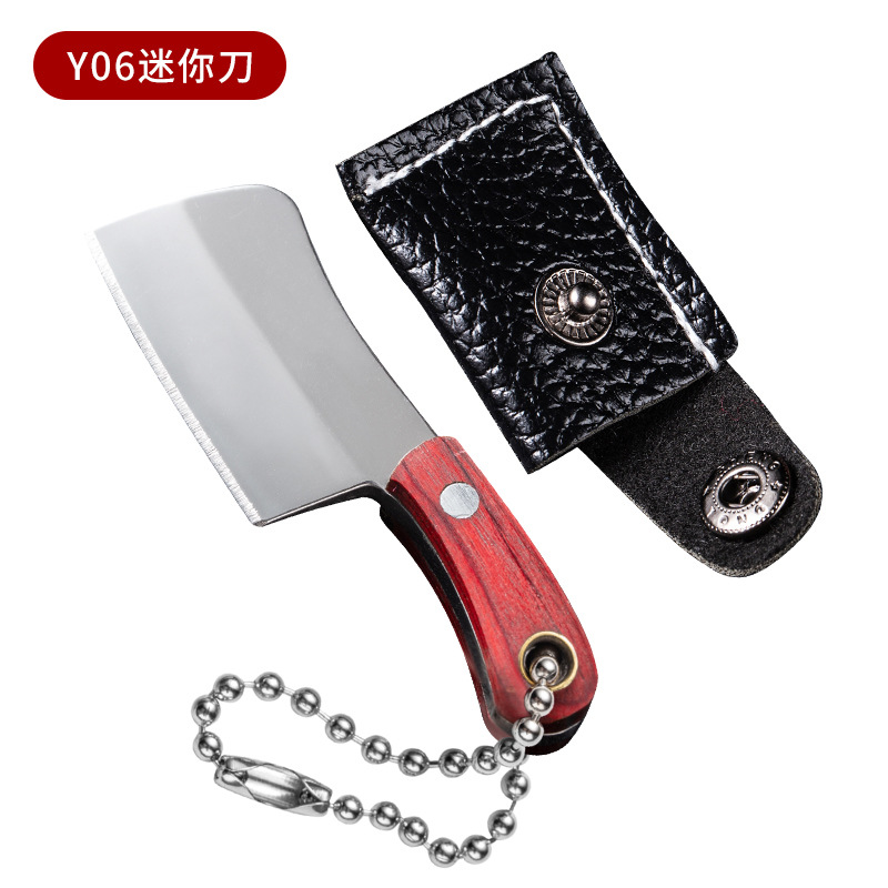 Mini cuchillo de cocina llavero EDC al aire libre portátil cuchillo no plegable cuchillo de desembalaje creativo
