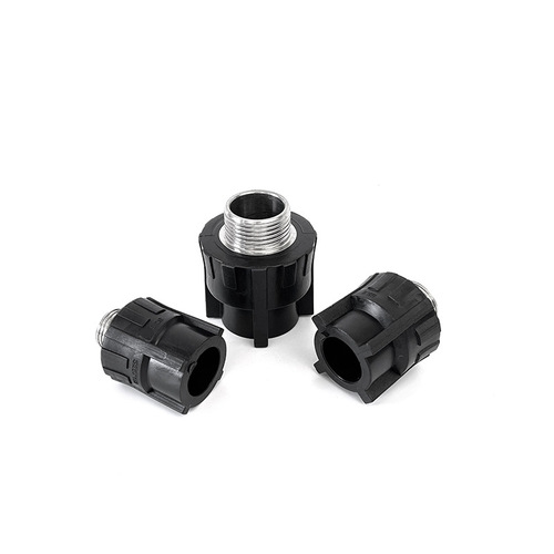 HDPE external wire direct 20-110 socket type new material PE pipe fitting PE external threaded joint water pipe fitting