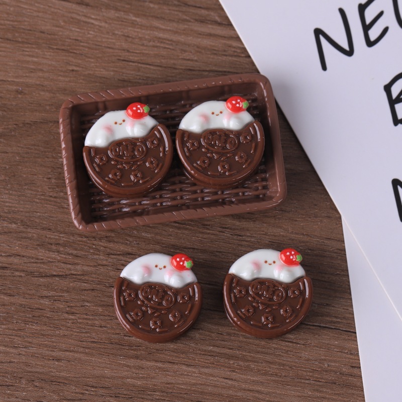 Strawberry chocolate biscuits