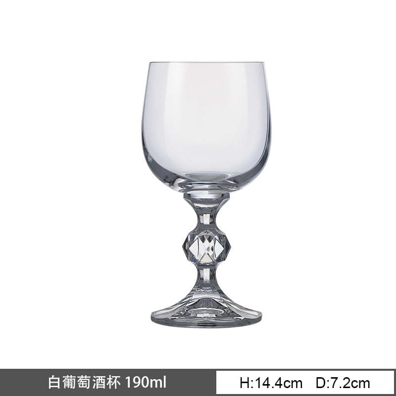 Copa de cristal importada de la República Checa, copa alta de alta gama para uso doméstico, copa de vino, copa de champán, juego de copas, copas con tallo de diamante. image 10