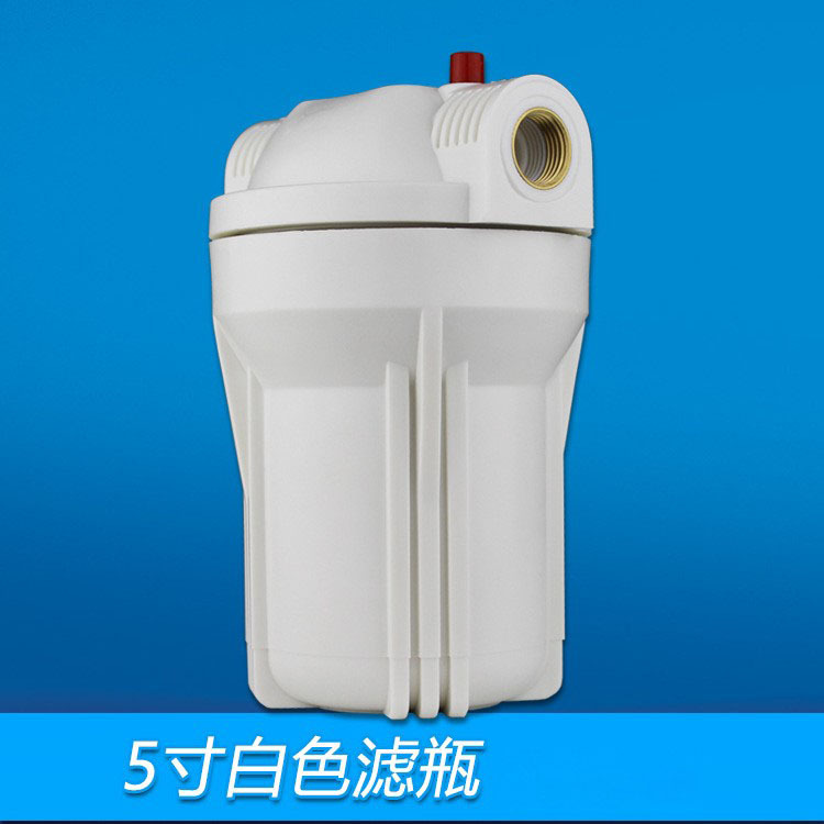 5 pulgadas Filtro de boca de cobre con válvula de escape engrosada a prueba de explosión botella de filtro purificador de agua de alta calidad botella de filtro de ventas directas de la fábrica