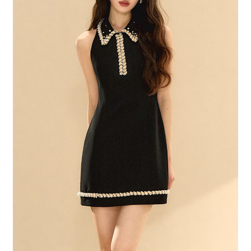 Clearance Sale, No Returns or Exchanges, French-Style Elegant Dress for Women, 2025 New Summer Model, Waist-Cinching, Slimming, Elaborate A-Line Dress