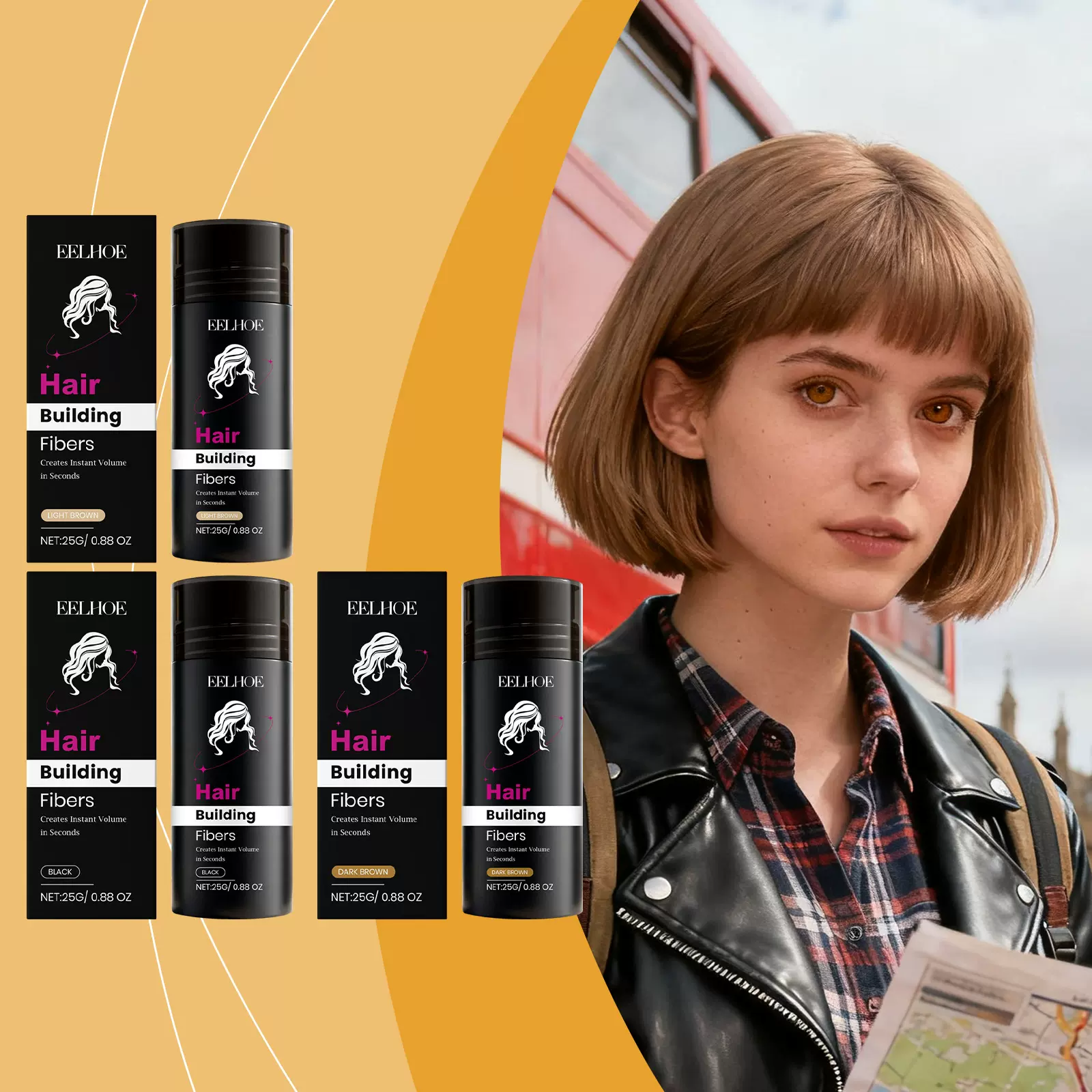 EELHOE 角蛋白头发护理粉系列 粉质细腻打造自然丰盈发型补色粉