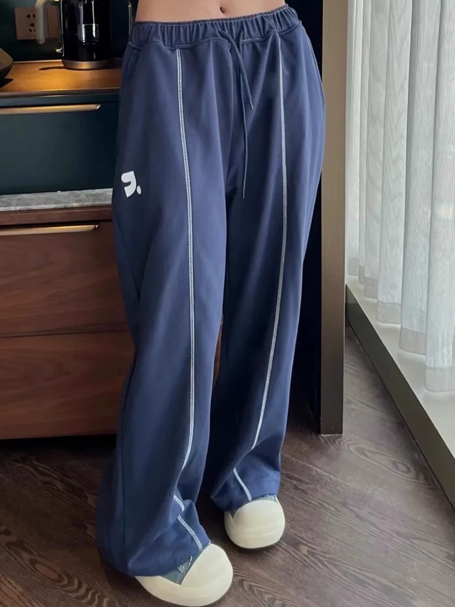 韓国の小衆Rest & RR秋の新型プリントカジュアルライン長ズボン