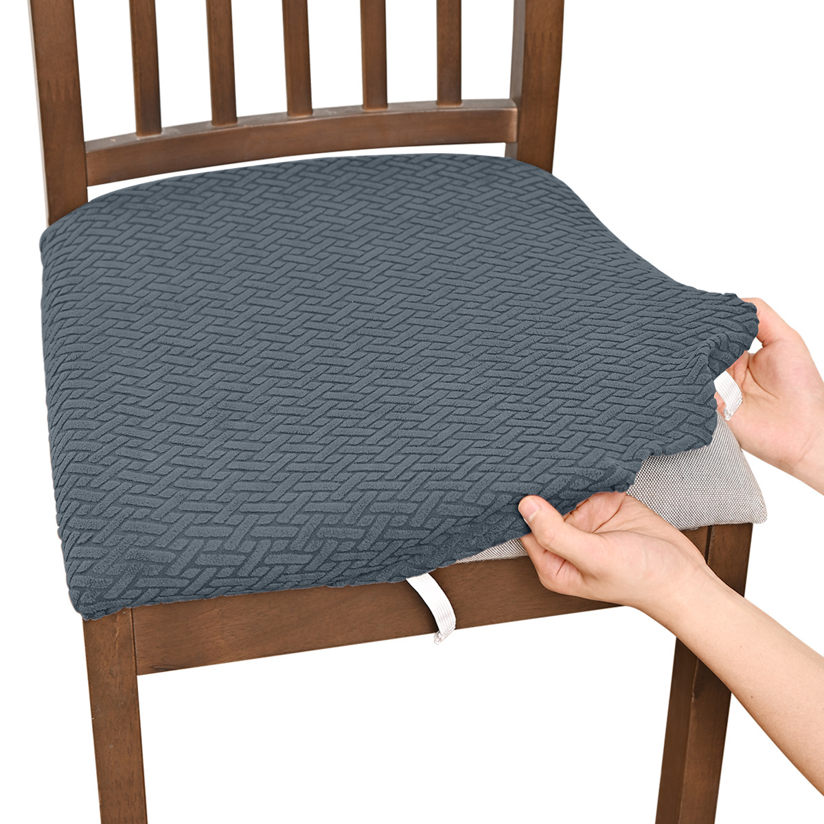 Funda de silla lista para usar de TEMU, dropshipping, funda elástica de seda de leche para banco, funda de taburete de venta caliente transfronteriza, funda de cojín para silla SHEIN