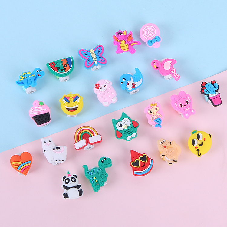 Cross-Border Creative Korean Version Mobile Phone Data Cable Protective Cover Cartoon Cute Headphone Charging Cable Anti-Breakage Protector Short