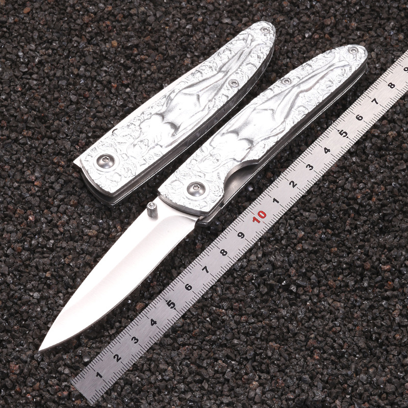 户外野营求生多功能求生防身折刀随身携带刀锋利开刃家用水果折刀