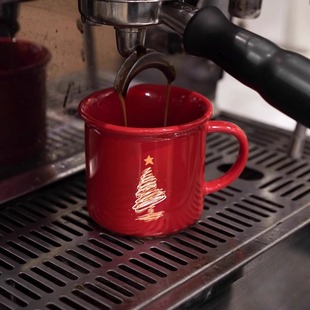 Big Red Christmas Mug Ceramic Coffee Mug Water Mug Christmas Ceramic Mug Festive Mug
