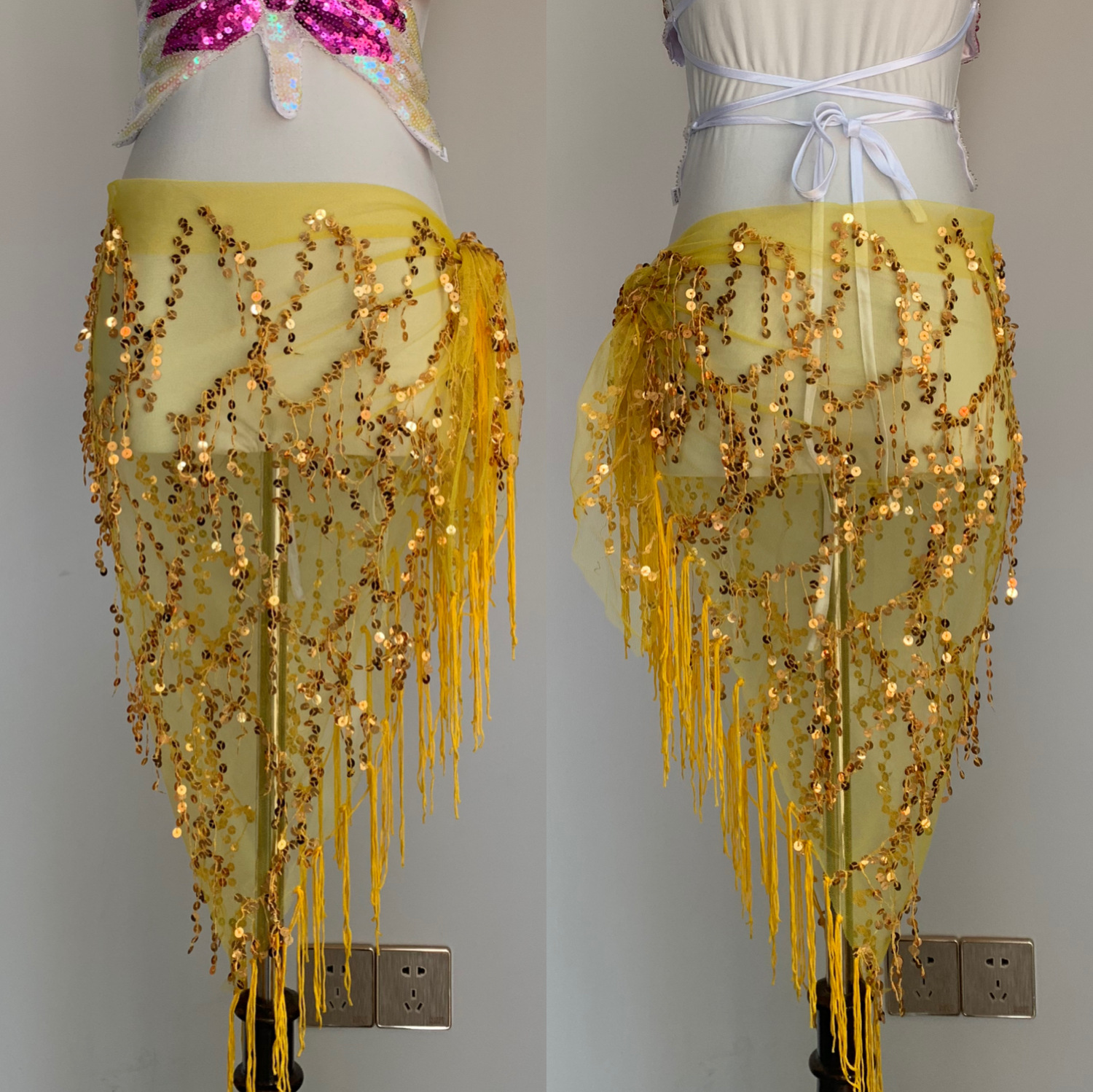 2024 Belly Dance Sequins Tassel Triangle Waist Chain Special Offer Belly Dance Waist Chain Belly Dance Hip Towel Waist Towel