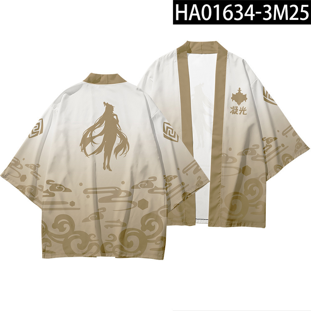 2024 verano anime cosplay dios original Genshin capa Riyue Keli cardigan kimono capa image 16