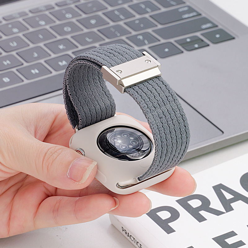 适用ApplewatchS11表带尼龙编织螺丝弹力磁吸扣iwatchs10尼龙表带|undefined
