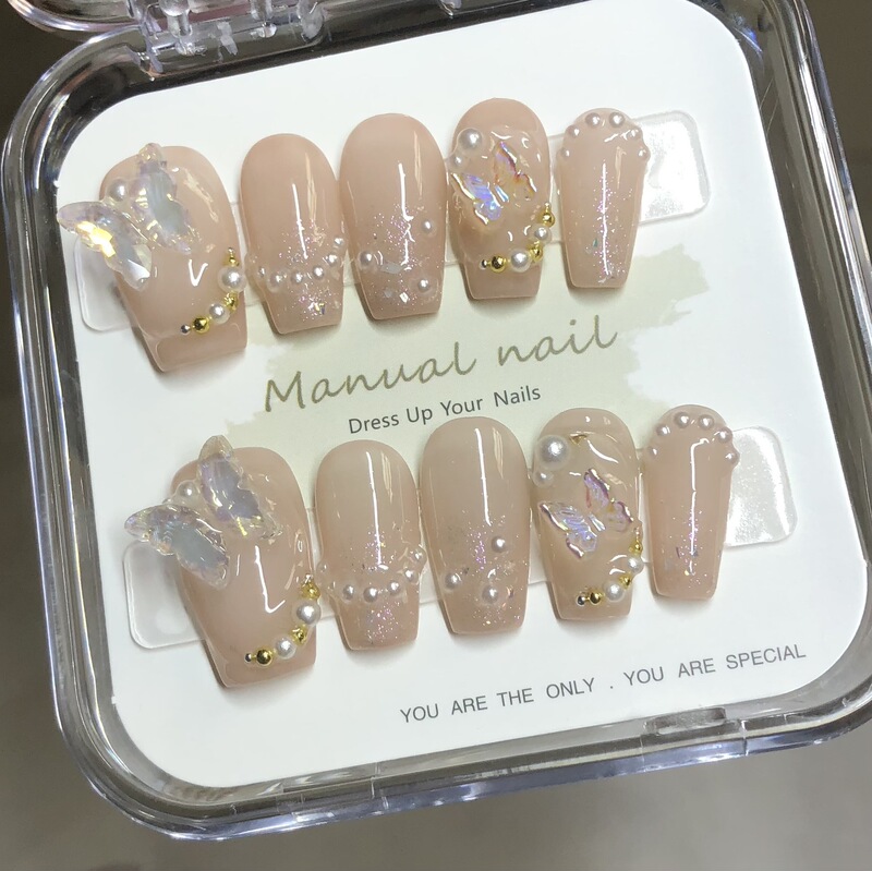 Qiaoyi light luxury gradient nail background cardboard dust bag art paper making transparent wear nail display card Qiaoyi light luxury gradient nail background cardboard dust bag art paper making transparent wear nail display card