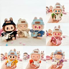 仅衣服] 一二代钥匙扣La布布衣服挂件拉布布娃衣条纹扣子毛衣套装