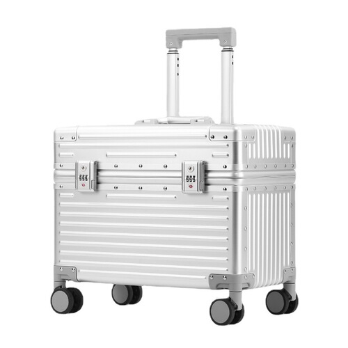 Aluminum-Magnesium Alloy Full Metal Carry-On Business Trip Travel Luggage Camera Equipment Box Makeup Box Tool Box