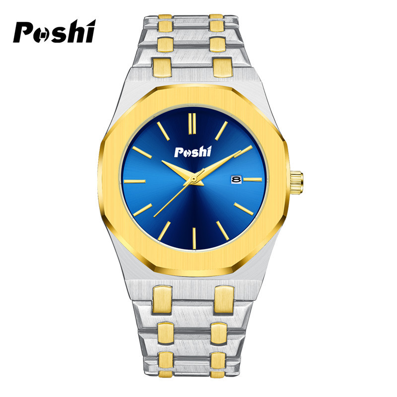 Marca suiza nuevo reloj de estilo ultrafino impermeable para hombre calendario reloj de cuarzo transmisión en vivo comercio exterior estilo caliente entrega de una pieza