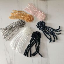 长吊坠手工钉珠串珠吊吊水晶串珠耳环耳饰胸针饰品配件服装辅料