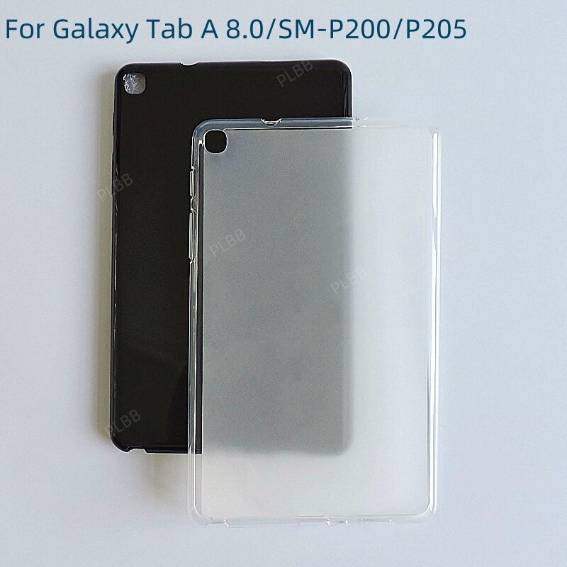 For Samsung Tab A 8.0 2019/P200/P205 flat protective case transparent anti-fall pudding soft case